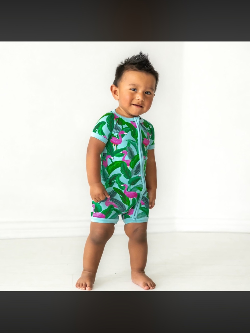 Little Sleepies Flamingo Print shorty